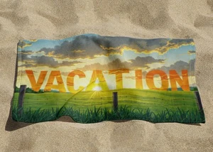 Value 30x60IN Field Stormy Sunset Vacation Microfiber Beach Towel 1 Side - Picture 1 of 1