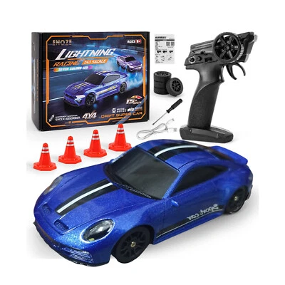 1/43 Ready to Go RC Racing Car 2.4GHz Remote Control Drift Car 4WD Mini Toy LiWw - Image 1 of 4