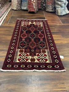 Genuine Hand Knotted Turkish Oushak Heriz GeometricArea Rug Carpet 3’4x6’4,#1019 - Picture 1 of 11