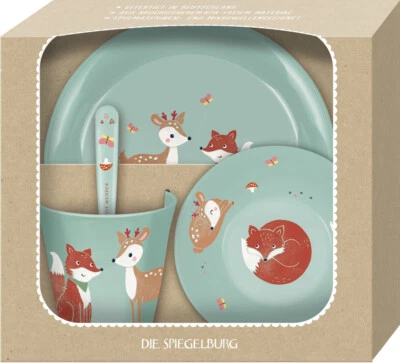 Geschirr Kindergeschirrset Geschenkset 4 teilig Fuchs & Reh - Little Wonder - Bild 1 von 4