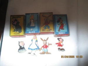 Disneykins Alice in Wonderland, Figaro, Monty, Brer Rabbit w/ boxes - Picture 1 of 5