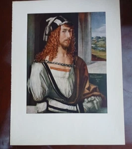 Vintage Albrecht Durer Self Portrait Art Plate Print - Picture 1 of 4