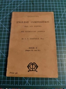 Vintage 1910 Book Lessons In English Composition J.C. Nesfield Presentation Copy - Picture 1 of 10