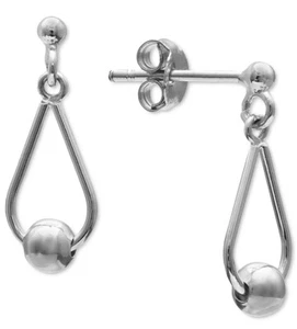 GIANI BERNINI Polished Ball Teardrop Drop Earrings in Sterling Silver - Picture 1 of 2