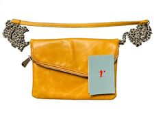 Hobo International Daria Yellow Crossbody Clutch Wristlet Wallet w/ Chain Strap