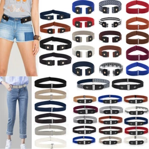 Men Women Buckle-free Elastic Invisible Waist Belt for Jeans No Bulge Hassle - Picture 1 of 41