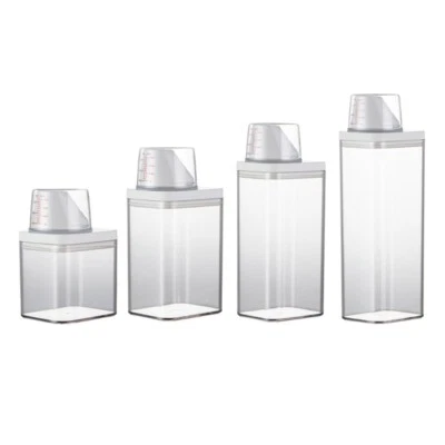 Sealed Detergent Dispenser with Measuring Cup Practical Power Storage Container - Image 1 of 4