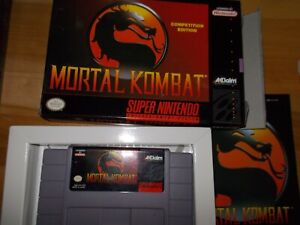 Mortal Kombat - Nintendo SNES Game, box, instructions, cartridge