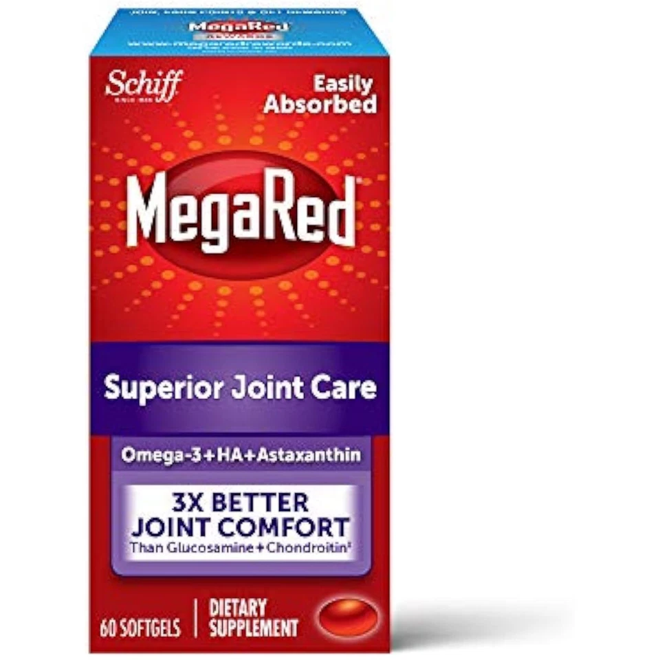 Schiff MegaRed уход за суставами 60 гелевых капсул мощное облегчение боли в суставах комфорт - Изображение 1 из 1