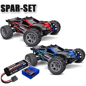 Traxxas 67164-4 Rustler 4x4 BL-2S Brushless 1:10 4WD 2,4GHz + 2S LiPo + Lader - Bild 1 von 3