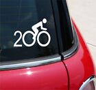 200 MILE BIKE RACE MALE DECAL STICKER BICYCLE CLUB RIDE CENTURY CAR TRUCK