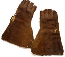 Antique Bear Fur Leather Gauntlet Gloves Stagecoach Coach Driver Early 1900s