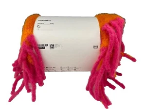 New IKEA KLIPPOXEL Throw Orange/Bright Pink 130x170 cm (51x67 ") 005.917.95 - Picture 1 of 5