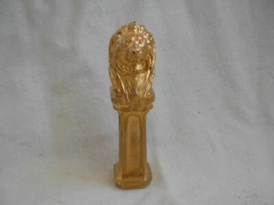 ANTIQUE FRENCH GILDED BRONZE WAX SEAL,LION S HEAD SHAPE, SIGNED,LATE 19th. - Picture 1 of 13