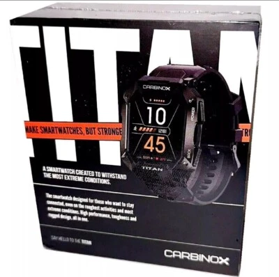 CARBINOX Titan Smartwatch IP69K Heart Rate, Oxygen, Blood Pressure Tracker
