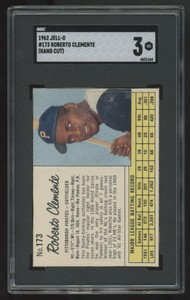 1962 Jell-O Roberto Clemente Hand Cut #173 SGC 3
