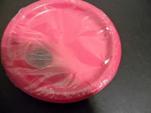 Hot Magenta Pink Wedding Birthday Party Tableware 6 7/8" Plastic Plates 24 pcs - Picture 1 of 2