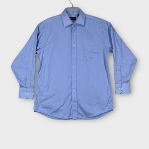 Donald J Trump Signature Collection Mens 16 32/33 Blue LS Button Up Shirt - Picture 1 of 10