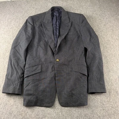 Vivienne Westwood London Blazer Jacket Size 40R Regular Slim Black Check DAMAGE - Image 1 of 4