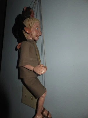 Jane Goodall & Chimpanzee Marionette String Puppet Collectible Artist Orig NEW - image 1 of 4