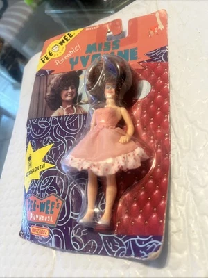 Pee-Wee Herman Playhouse Miss Yvonne 6" Action Figure Matchbox dented card new - Image 1 of 4