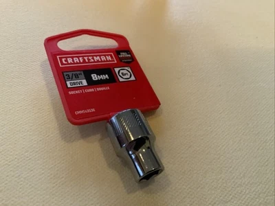 Craftsman CMMT43536, 8mm 3/8 Drive 6pt Metric Socket-NWT- Taiwan - Image 1 of 4