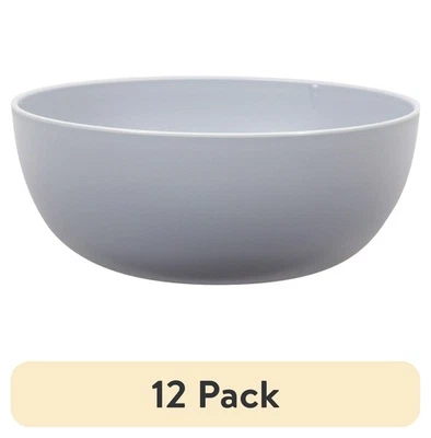 (Paquete de 12) Mainstays - Tazón de cereal de plástico redondo gris, 38 onzas Foto 1 de 4