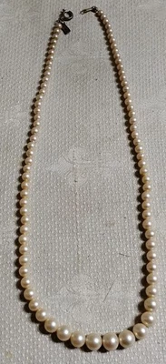 Collar Marvella Vintage Metal Dorado Graduado Imitación Perla Cuentas 17.5" Foto 1 de 4