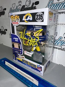 MATTHEW STAFFORD "9" 235 SIGNED AUTOGRAPHED FOOTBALL NFL FUNKO POP FANATICS COA - Picture 1 of 9