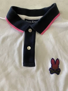 Psycho Bunny Pima Cotton Short Sleeve White Polo Shirt Boys Size 18-20 XL - Picture 1 of 9