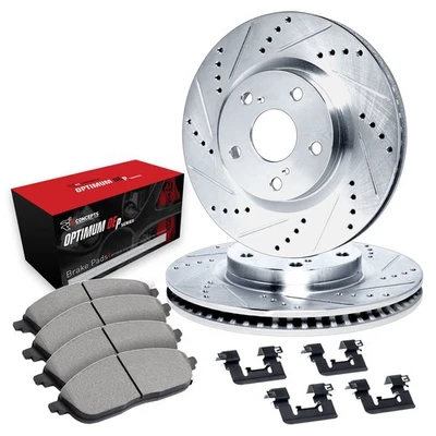 For Buick Century 82 Drilled & Slotted Front Brake Kit w Optimum Pads Foto 1 de 2