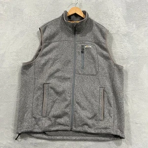 Orvis Vest Mens 2XL Gray Fleece Full Zip Chest Pocket Outdoor Stand Collar - Picture 1 of 9