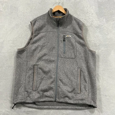 Orvis Vest Mens 2XL Gray Fleece Full Zip Chest Pocket Outdoor Stand Collar - Image 1 of 4