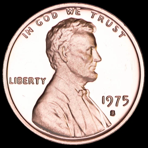 1975 S Lincoln Memorial Cent PROOF Penny US Mint Coin Cover