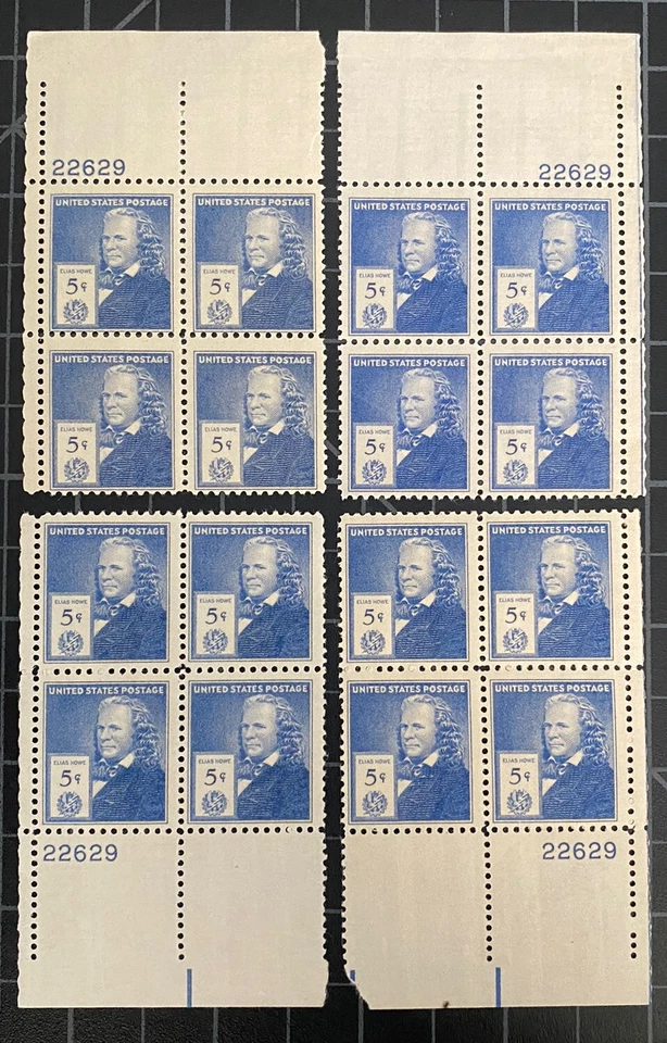 US Stamps - SC# 892  - Matched Plate Blocks  Of 4 - 5 Cent - MNH - CV $44.00 - Image 1 of 1