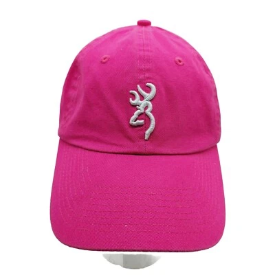 Browning Hat Deer Logo Cap Womens Pink Baseball Trucker Hunting Fish Strapback - Image 1 of 4
