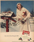 1956 Rheingold Beer: Hillie Merritt Miss Rheingold Vintage Print Ad