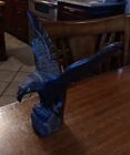 Vintage Hand Carved Wooden Eagle Statue Figurine. Wings Spread