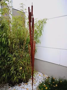Edelrost Gartenstecker Beetstecker Garten Riede Rost Gartendeko 030790 H150cm  - Bild 1 von 6