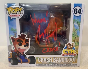 RARE Funko POP! Rides CRASH BANDICOOT CTR #64 Signed JESS HARNELL - Bild 1 von 8