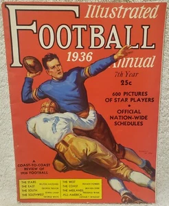 1936 FOOTBALL ILLUSTRATED ANNUAL 600 PHOTOS OF STAR PLAYERS COMPLETE EXC  - Picture 1 of 6