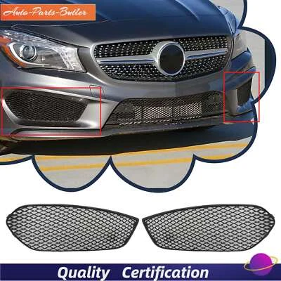 2x Parachoques delantero luz antiniebla malla rejilla apta para Mercedes CLA250 CLA45 AMG 2014-2016 Foto 1 de 4