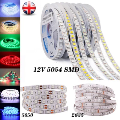 Waterproof LED Strip Lights 12V 5M 2835 5050 5054 Under Cabinet Kitchen Lighting