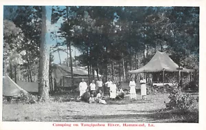 DE COLECCIÓN POSTAL HAMMOND LA LOUISIANA FOLK CAMP EN EL RÍO TANGIPAHOU 072523 S - Imagen 1 de 3