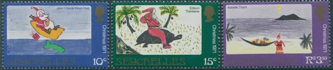 Seychelles 1971 SG300-302 Christmas set MNH Cover