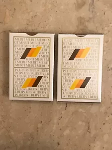 Merit Set 2 Mazzi Sigillati Carte da Gioco Pubblicità Sigarette - Foto 1 di 2