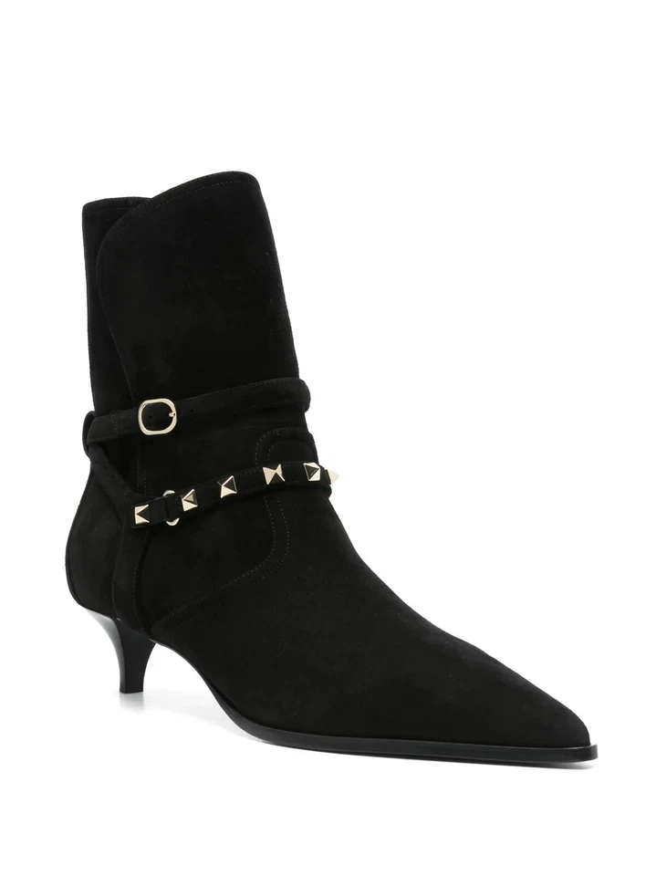 Botas Rockstud Valentino Garavani 45 mm para mujer 35/4,5 EE. UU. negras cierre de hebilla Foto 1 de 4