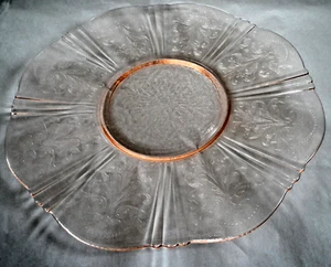 VTG  DEPRESSION GLASS - 11 1/2" PLATTER - MacBeth Evans PINK AMERICAN SWEETHEART - Picture 1 of 13
