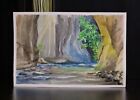 Zion Narrows Original Watercolor Painting 6"x9" Hand Painted National Park Art