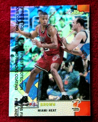 1999 TOPPS FINEST REFRACTOR # 45 P.J. BROWN UNPELLED IN TL 99'  🏀👍 (B-35) - Image 1 of 2